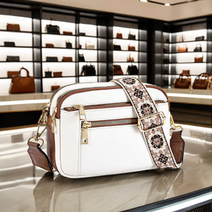 Women's Candy Crossbody Wallet Adjustable Strap Multi-Function Zipper