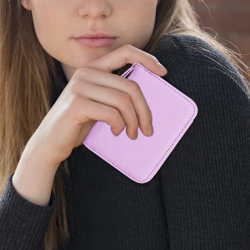 Luxury Women's Short Lady Wallet Durable Leather